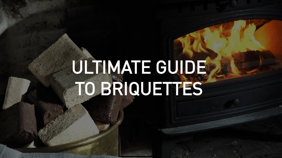 Lekto Sawdust Briquettes Next to a lit fire