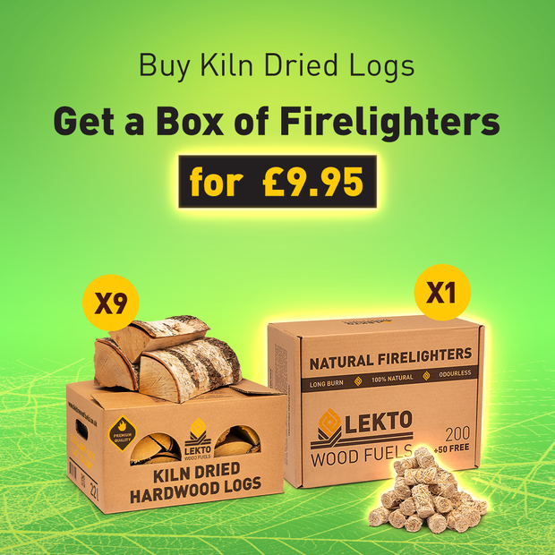9 + 1 Kiln Dried Logs  & Firelighters Special Deal