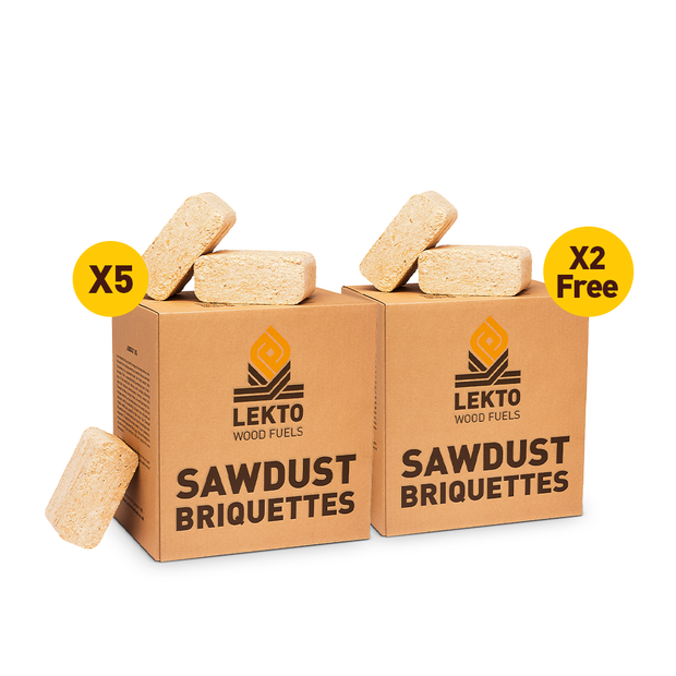 5 + 2 FREE Sawdust Briquettes Deal